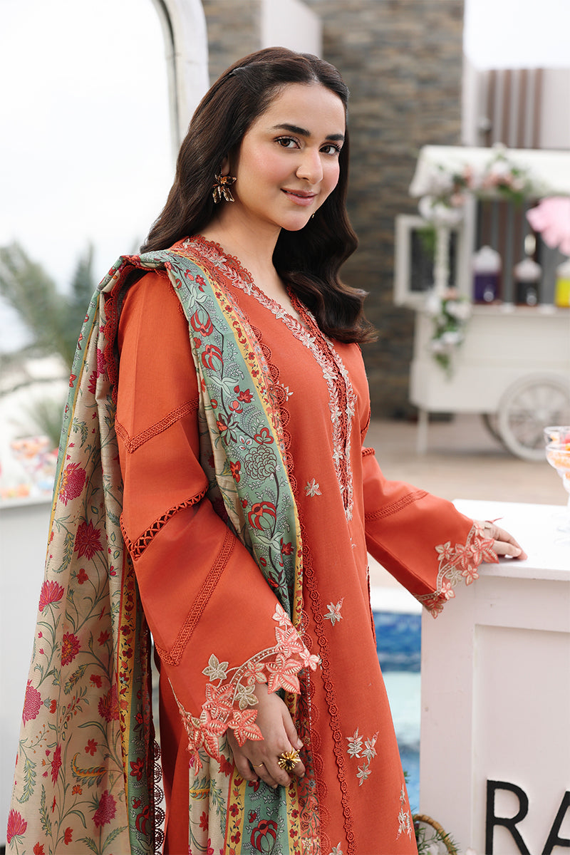 Buy from khaslibaas RANG RASIYA | Florence Luxury Festive Edit '26-Zahra - 3 piece unstitched embroidered Festive suit for women .choose good quality brands like Maria b Sobia Nazir Various Pakistani branded dresses summer fabric, elegant design, perfect for casual & formal wear.delivery available in UK, USA,Australia, Canada, UAE, Dubai and other countries... 
