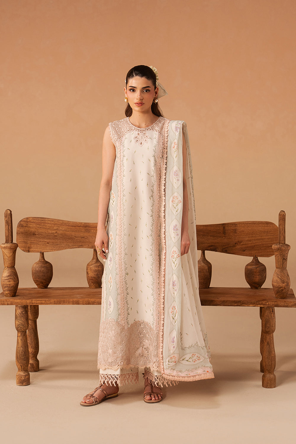 Buy Afrozeh | Haze - Summer Edit'26 (Sunnival Ivory ) Suit 3 Pcs | Women Summer Dresses 2026.choose good quality brands like Maria b zainab Chottani, Hussain Rehar, sobia nazir etc... Various Pakistani branded dresses summer fabric, elegant design, perfect for casual & formal wear also shop eid collections from khaslibaas .delivery available in UK, USA, Canada, UAE, Dubai and other countries... 