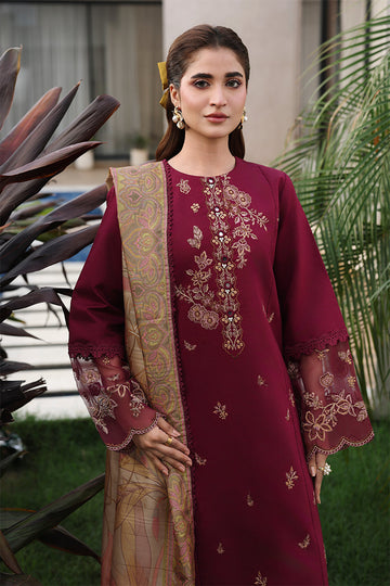 Buy from khaslibaas RANG RASIYA | Florence Luxury Festive Edit 'Shirin - 3 piece unstitched embroidered Festive suit for women .choose good quality brands like Maria b Sobia Nazir Various Pakistani branded dresses summer fabric, elegant design, perfect for casual & formal wear.delivery available in UK, USA,Australia, Canada, UAE, Dubai and other countries... 