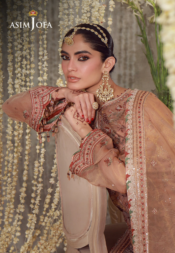Buy asim jofa AJULFE-12 Embroidered  Suit 3 Pcs Unstitched | Women Summer Dress 2026.choose good quality brands like Maria b zainab Chottani, Hussain Rehar etc... Various Pakistani branded dresses summer fabric, elegant design, perfect for casual & formal wear also shop eid collections from khaslibaas .delivery available in UK, USA, Canada, UAE, Dubai and other countries... 