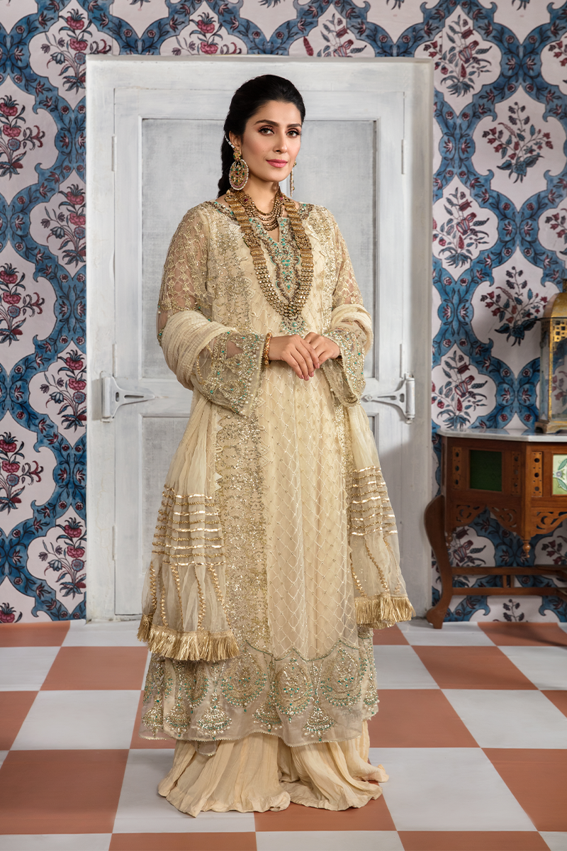 Buy MANARA (D5-Ayileen) WEDDING COLLECTION 2022. choose good quality brands like Maria b zainab Chottani, Hussain Rehar etc... Various Pakistani branded dresses summer fabric, elegant design, perfect for casual & formal wear also shop eid collections from khaslibaas .delivery available in UK, USA, Canada, UAE, Dubai and other countries... 