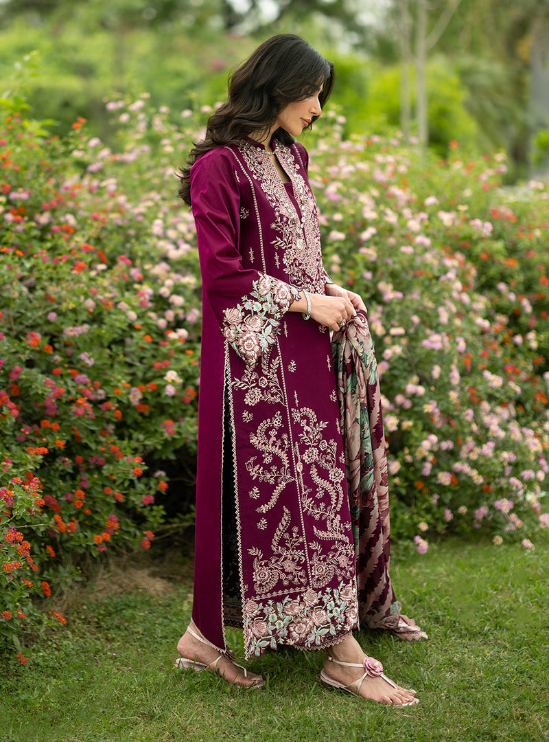 Buy from khaslibaas | ZAINAB CHOTTANI Luxury Lawn '26 | 3 piece unstitched embroidered lawn suit for women (Soma - 07).choose good quality brands like Maria b, Sobia Nazir zainab Chottani Various Pakistani branded dresses summer fabric, elegant design, perfect for casual & formal wear.delivery available in UK, USA, Canada, UAE, Dubai and other countries... 