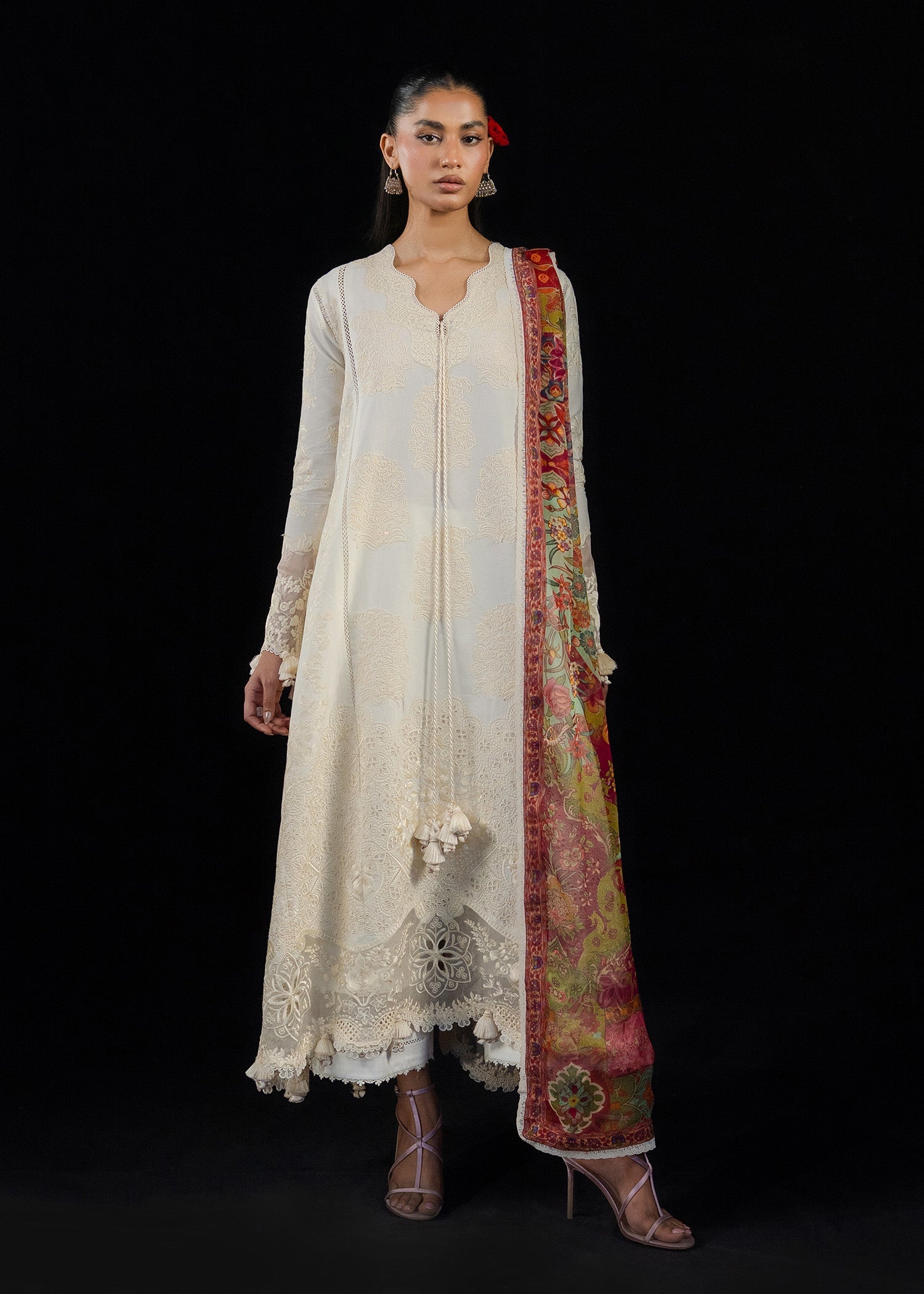 Buy from khaslibaas | Hussain Rehar Zan ss26 | 3 piece unstitched embroidered lawn suit for women (Sefi).choose good quality brands like Maria b, Sobia Nazir zainab Chottani Various Pakistani branded dresses summer fabric, elegant design, perfect for casual & formal wear.delivery available in UK, USA, Canada, UAE, Dubai and other countries... 