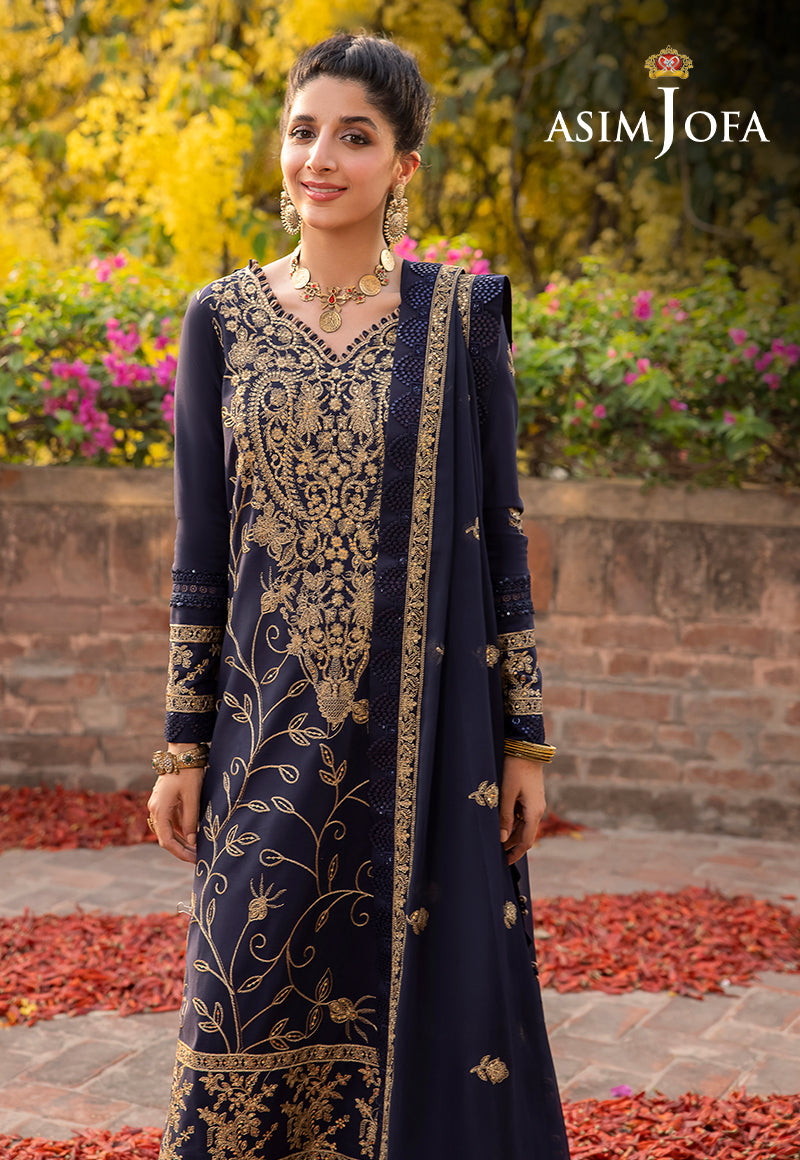 Buy Asim jofa AJSW-15 EMBROIDERED LAWN SILK   | Women FESTIVE Dress 2026.choose good quality brands like Maria b zainab Chottani, Hussain Rehar etc... Various Pakistani branded dresses summer fabric, elegant design, perfect for casual & formal wear also shop eid collections from khaslibaas .delivery available in UK, USA, Canada, UAE, Dubai and other countries... 
