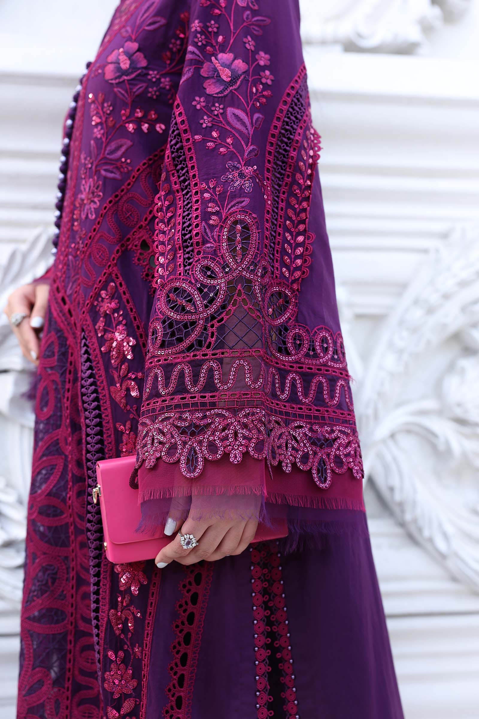 Buy from khaslibaas mariab Luxury lawn Eid II - 3 piece unstitched embroidered lawn suit for women ( D-14).choose good quality brands like Maria b Sobia Nazir Various Pakistani branded dresses summer fabric, elegant design, perfect for casual & formal wear.delivery available in UK, USA,Australia, Canada, UAE, Dubai and other countries... 