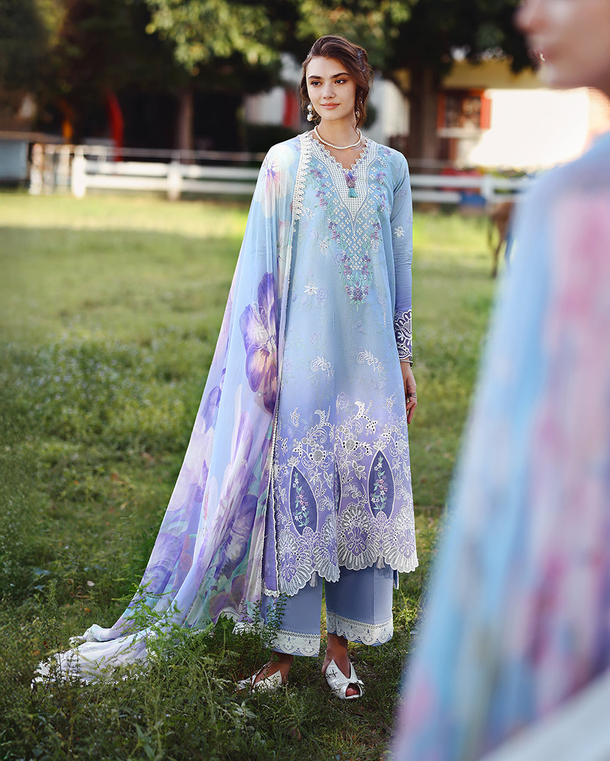 Buy Mushq Solace Ombre Chikankari Ombre Whisper– Luxury Unstitched Lawn Suit 2026 | Women Summer Dresses 2026.choose good quality brands like Maria b zainab Chottani, Hussain Rehar, sobia nazir, Qalamkar, asim jofa etc... Various Pakistani branded dresses summer fabric, elegant design, perfect for casual & formal wear also shop eid collections from khaslibaas .delivery available in UK, USA, Canada, UAE, Dubai, Australia and other countries... 