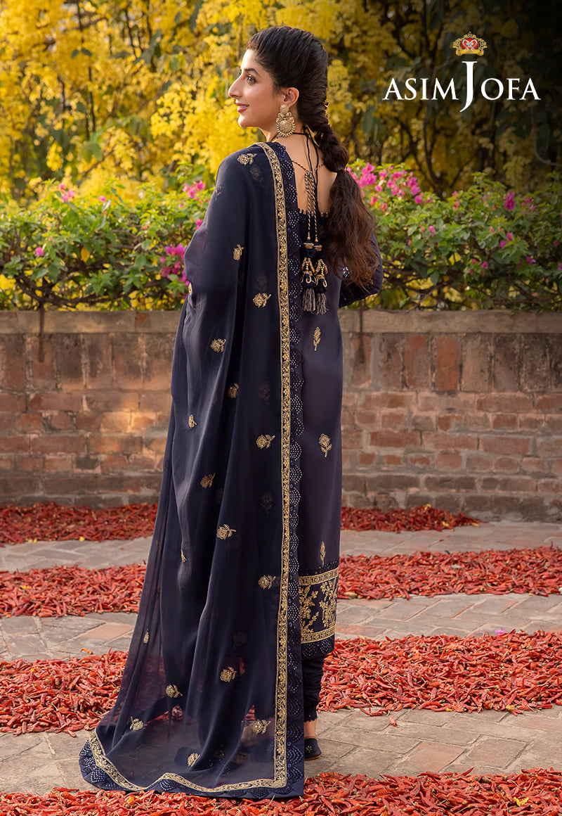 Buy Asim jofa AJSW-15 EMBROIDERED LAWN SILK   | Women FESTIVE Dress 2026.choose good quality brands like Maria b zainab Chottani, Hussain Rehar etc... Various Pakistani branded dresses summer fabric, elegant design, perfect for casual & formal wear also shop eid collections from khaslibaas .delivery available in UK, USA, Canada, UAE, Dubai and other countries... 