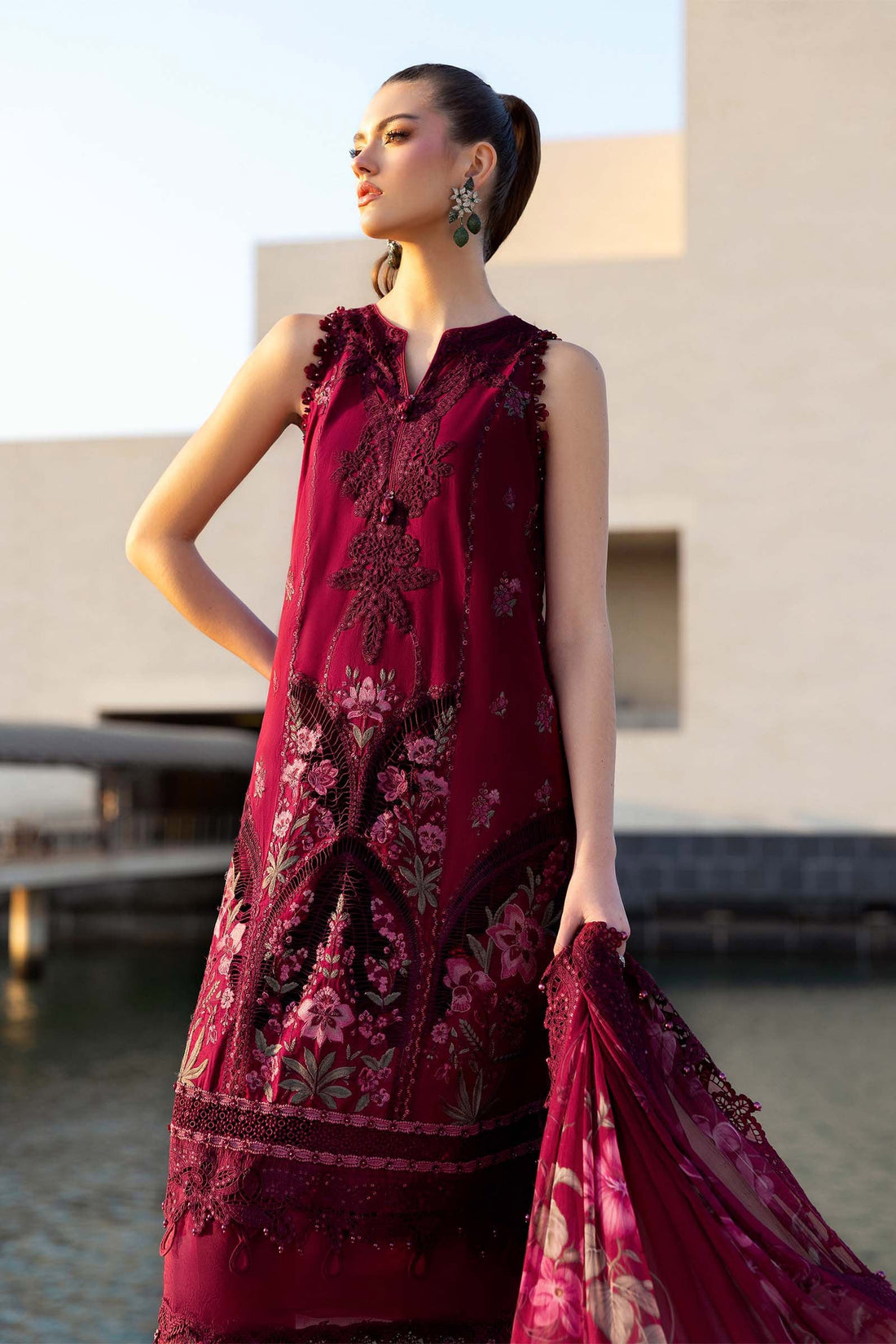 Buy from khaslibaas mariab Luxury 3 piece unstitched embroidered lawn suit for women ( D-2611-B).choose good quality brands like Maria b Sobia Nazir Various Pakistani branded dresses summer fabric, elegant design, perfect for casual & formal wear.delivery available in UK, USA,Australia, Canada, UAE, Dubai and other countries... 