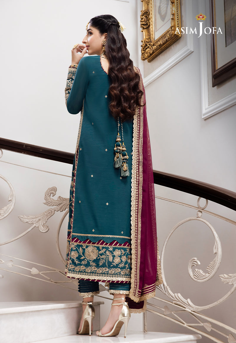 Buy Asim jofa | AJZS-27 Eid collection | Women FESTIVE Dress 2026.choose good quality brands like Maria b zainab Chottani, Hussain Rehar etc... Various Pakistani branded dresses summer fabric, elegant design, perfect for casual & formal wear also shop eid collections from khaslibaas .delivery available in UK, USA, Canada, UAE, Dubai and other countries... 