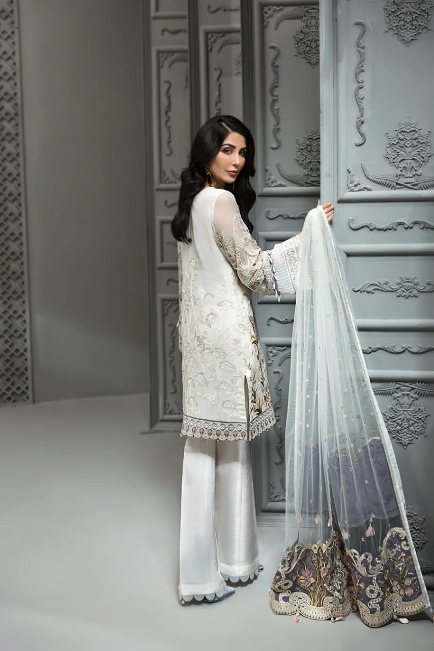 Buy JAZMIN – Tiffany Soul Chiffon Collection. choose good quality brands like Maria b zainab Chottani, Hussain Rehar etc... Various Pakistani branded dresses summer fabric, elegant design, perfect for casual & formal wear also shop eid collections from khaslibaas .delivery available in UK, USA, Canada, UAE, Dubai and other countries... 