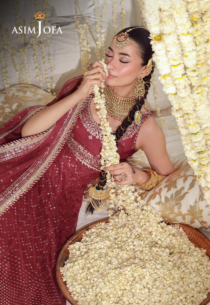 Buy asim jofa AJULFE-01 Embroidered  Suit 3 Pcs Unstitched | Women Summer Dress 2026.choose good quality brands like Maria b zainab Chottani, Hussain Rehar etc... Various Pakistani branded dresses summer fabric, elegant design, perfect for casual & formal wear also shop eid collections from khaslibaas .delivery available in UK, USA, Canada, UAE, Dubai and other countries... 