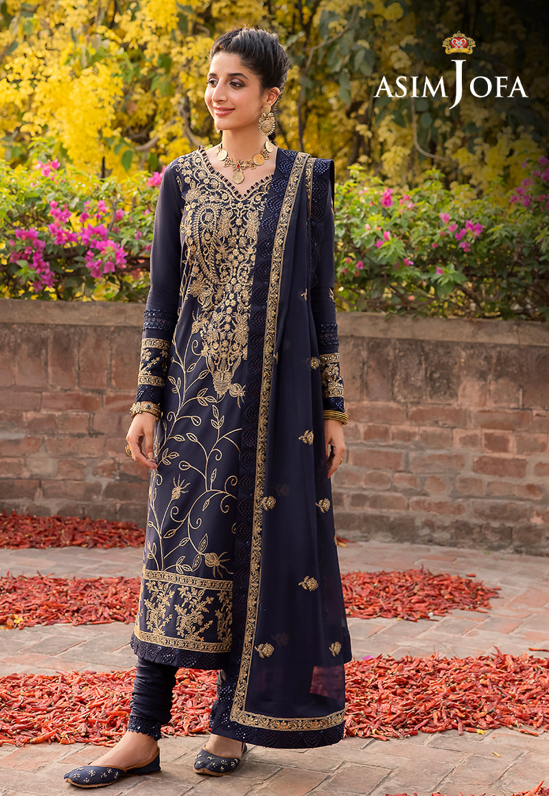 Buy Asim jofa AJSW-15 EMBROIDERED LAWN SILK   | Women FESTIVE Dress 2026.choose good quality brands like Maria b zainab Chottani, Hussain Rehar etc... Various Pakistani branded dresses summer fabric, elegant design, perfect for casual & formal wear also shop eid collections from khaslibaas .delivery available in UK, USA, Canada, UAE, Dubai and other countries... 