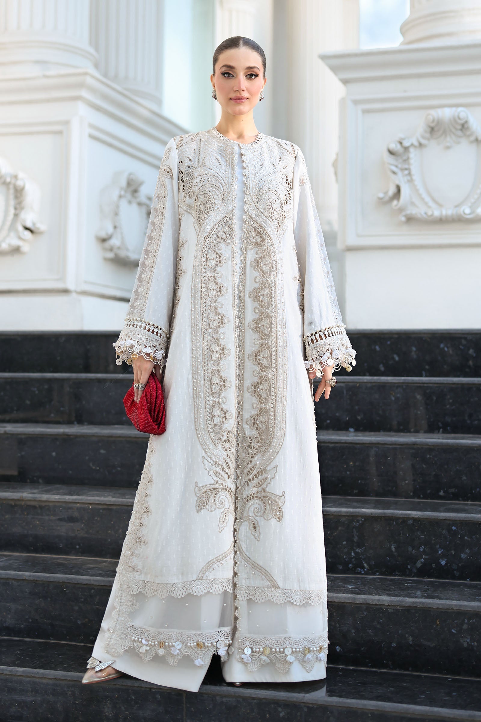 Buy from khaslibaas mariab Luxury lawn Eid II - 3 piece unstitched embroidered lawn suit for women ( D-01).choose good quality brands like Maria b Sobia Nazir Various Pakistani branded dresses summer fabric, elegant design, perfect for casual & formal wear.delivery available in UK, USA,Australia, Canada, UAE, Dubai and other countries... 