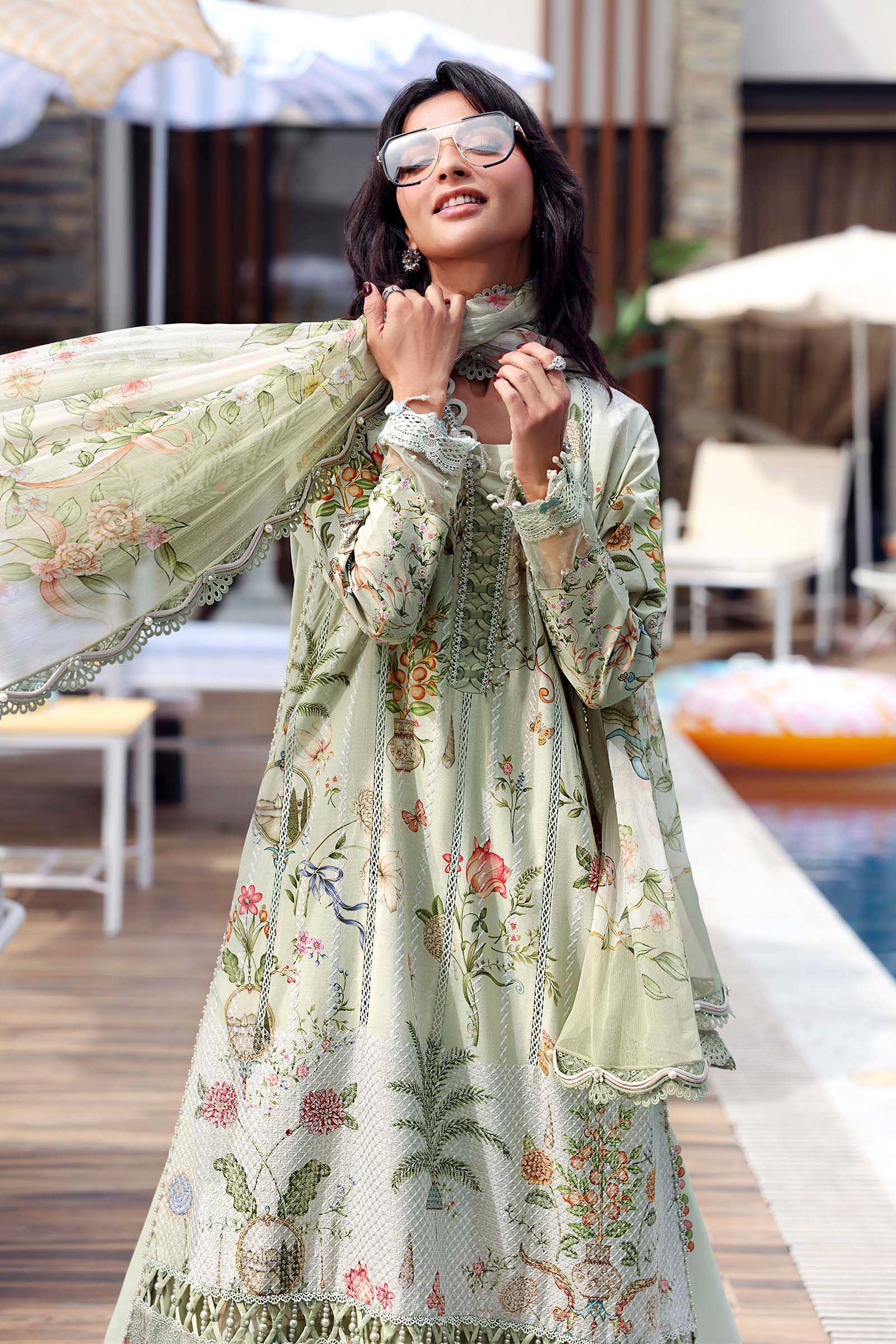 Buy from khaslibaas mariab premium 3 piece unstitched embroidered lawn suit for women (MPT-3004-B).choose good quality brands like Maria b Sobia Nazir Various Pakistani branded dresses summer fabric, elegant design, perfect for casual & formal wear.delivery available in UK, USA, Canada, UAE, Dubai and other countries... 