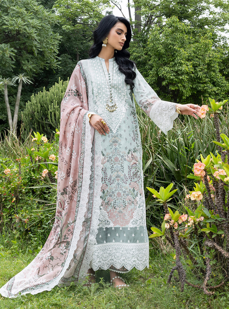 Buy from khaslibaas | ZAINAB CHOTTANI Luxury Lawn '26 | 3 piece unstitched embroidered lawn suit for women (Ivie - 13).choose good quality brands like Maria b, Sobia Nazir zainab Chottani Various Pakistani branded dresses summer fabric, elegant design, perfect for casual & formal wear.delivery available in UK, USA, Canada, UAE, Dubai and other countries... 