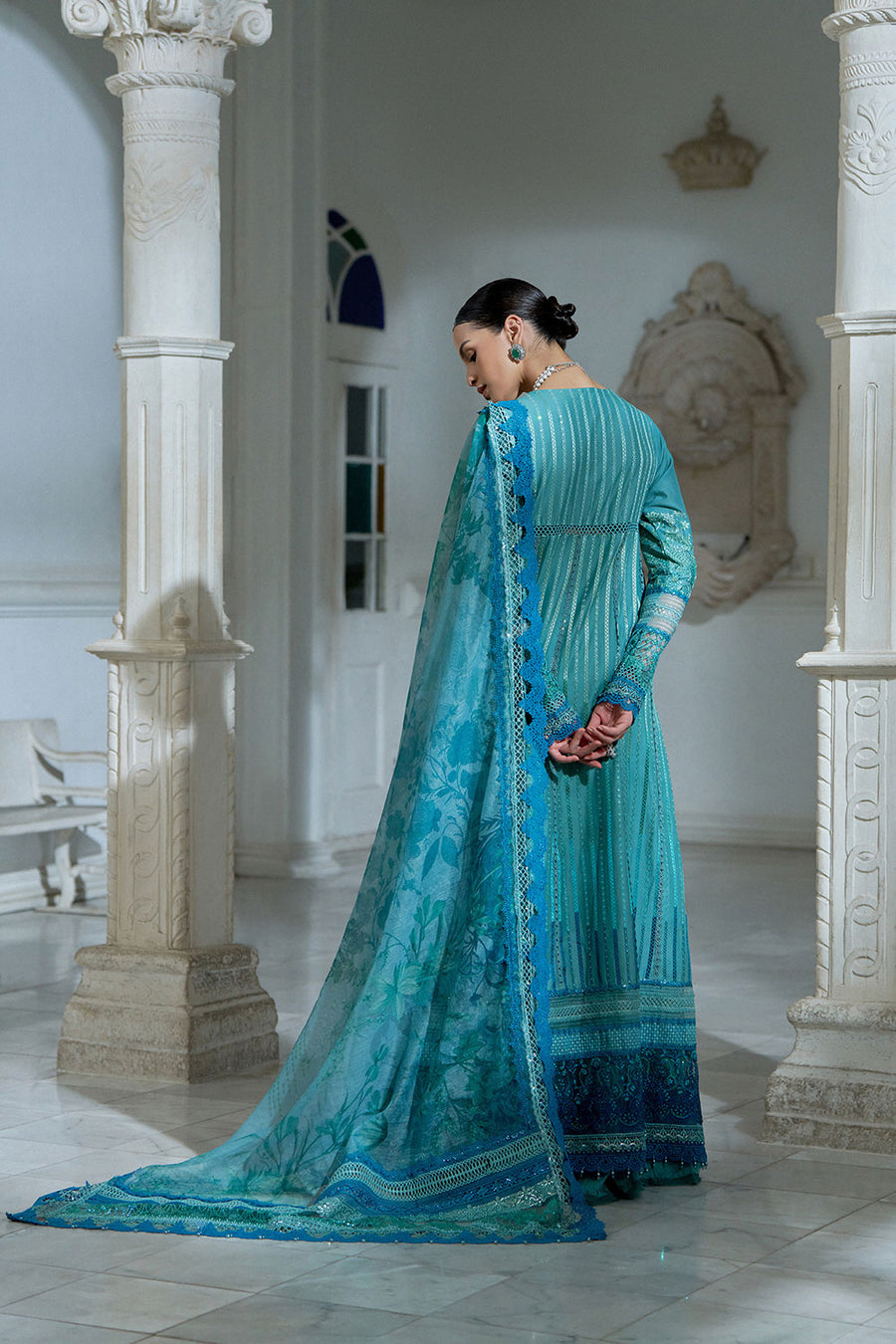 Buy from khaslibaas | sobia nazir Luxury Lawn Eid 2026 | 3 piece unstitched embroidered lawn suit for women (design 6A).choose good quality brands like Maria b zainab Chottani Various Pakistani branded dresses summer fabric, elegant design, perfect for casual & formal wear.delivery available in UK, USA, Canada, UAE, Dubai and other countries... 