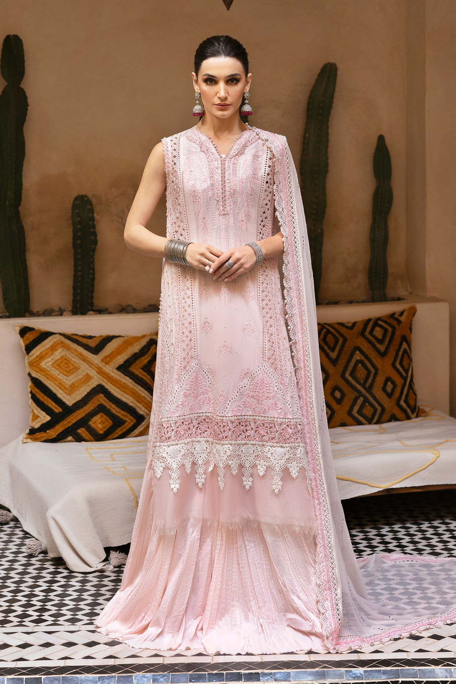 Buy from khaslibaas mariab | Voyage a’Luxe Luxury Lawn '25 - 3 piece unstitched embroidered lawn suit for women ( D-11A).choose good quality brands like Maria b Sobia Nazir Various Pakistani branded dresses summer fabric, elegant design, perfect for casual & formal wear.delivery available in UK, USA,Australia, Canada, UAE, Dubai and other countries... 