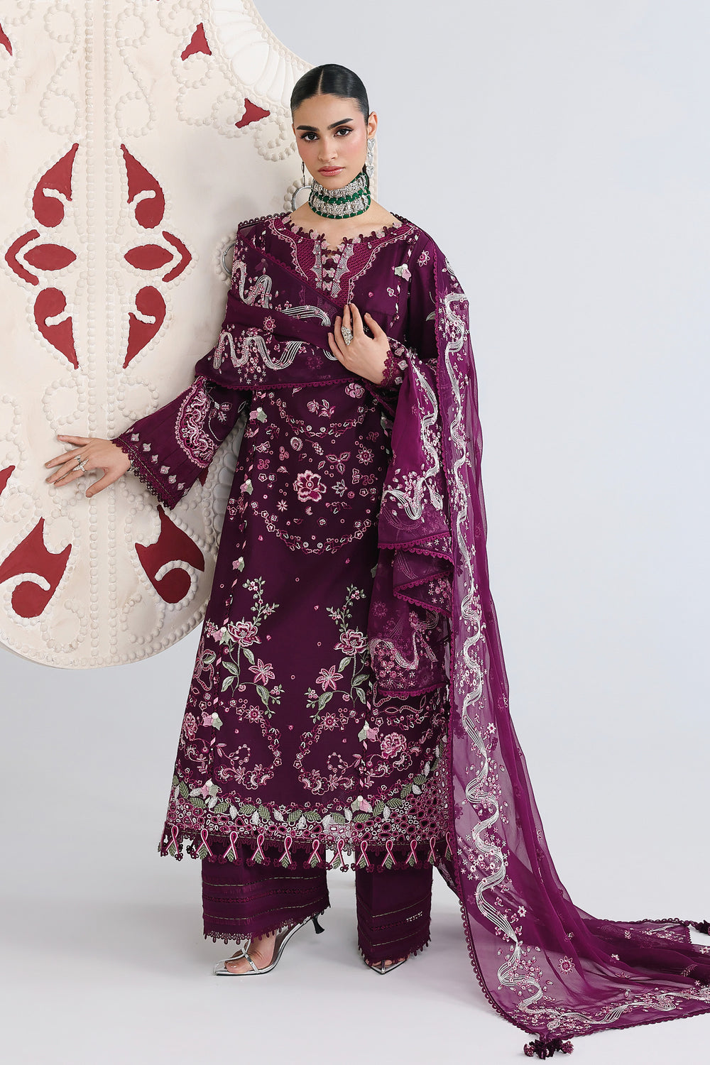 Buy QALAMKAR QFL-10 TRESA Embroidered  Suit 3 Pcs Unstitched | Women Summer Dresses 2026.choose good quality brands like Maria b zainab Chottani, Hussain Rehar, sobia nazir etc... Various Pakistani branded dresses summer fabric, elegant design, perfect for casual & formal wear also shop eid collections from khaslibaas .delivery available in UK, USA, Canada, UAE, Dubai and other countries... 