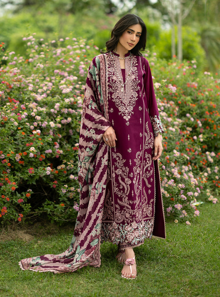 Buy from khaslibaas | ZAINAB CHOTTANI Luxury Lawn '26 | 3 piece unstitched embroidered lawn suit for women (Soma - 07).choose good quality brands like Maria b, Sobia Nazir zainab Chottani Various Pakistani branded dresses summer fabric, elegant design, perfect for casual & formal wear.delivery available in UK, USA, Canada, UAE, Dubai and other countries... 