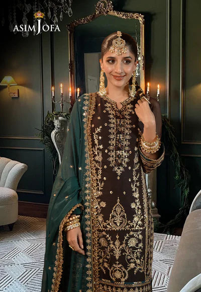 Buy Asim jofa AJCD-29 EMBROIDERED CHIFFON. choose good quality brands like Maria b zainab Chottani, Hussain Rehar etc... Various Pakistani branded dresses summer fabric, elegant design, perfect for casual & formal wear also shop eid collections from khaslibaas .delivery available in UK, USA, Canada, UAE, Dubai and other countries... 