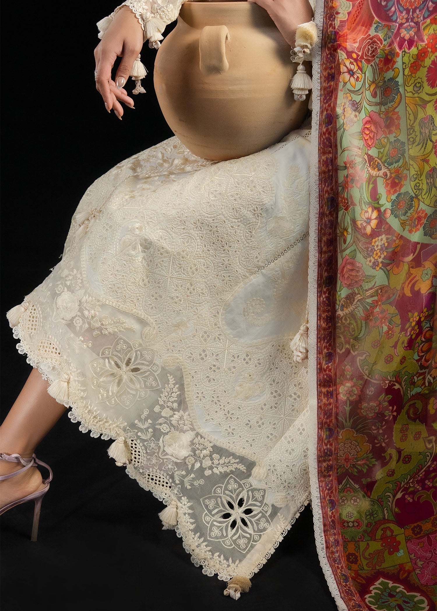 Buy from khaslibaas | Hussain Rehar Zan ss26 | 3 piece unstitched embroidered lawn suit for women (Sefi).choose good quality brands like Maria b, Sobia Nazir zainab Chottani Various Pakistani branded dresses summer fabric, elegant design, perfect for casual & formal wear.delivery available in UK, USA, Canada, UAE, Dubai and other countries... 