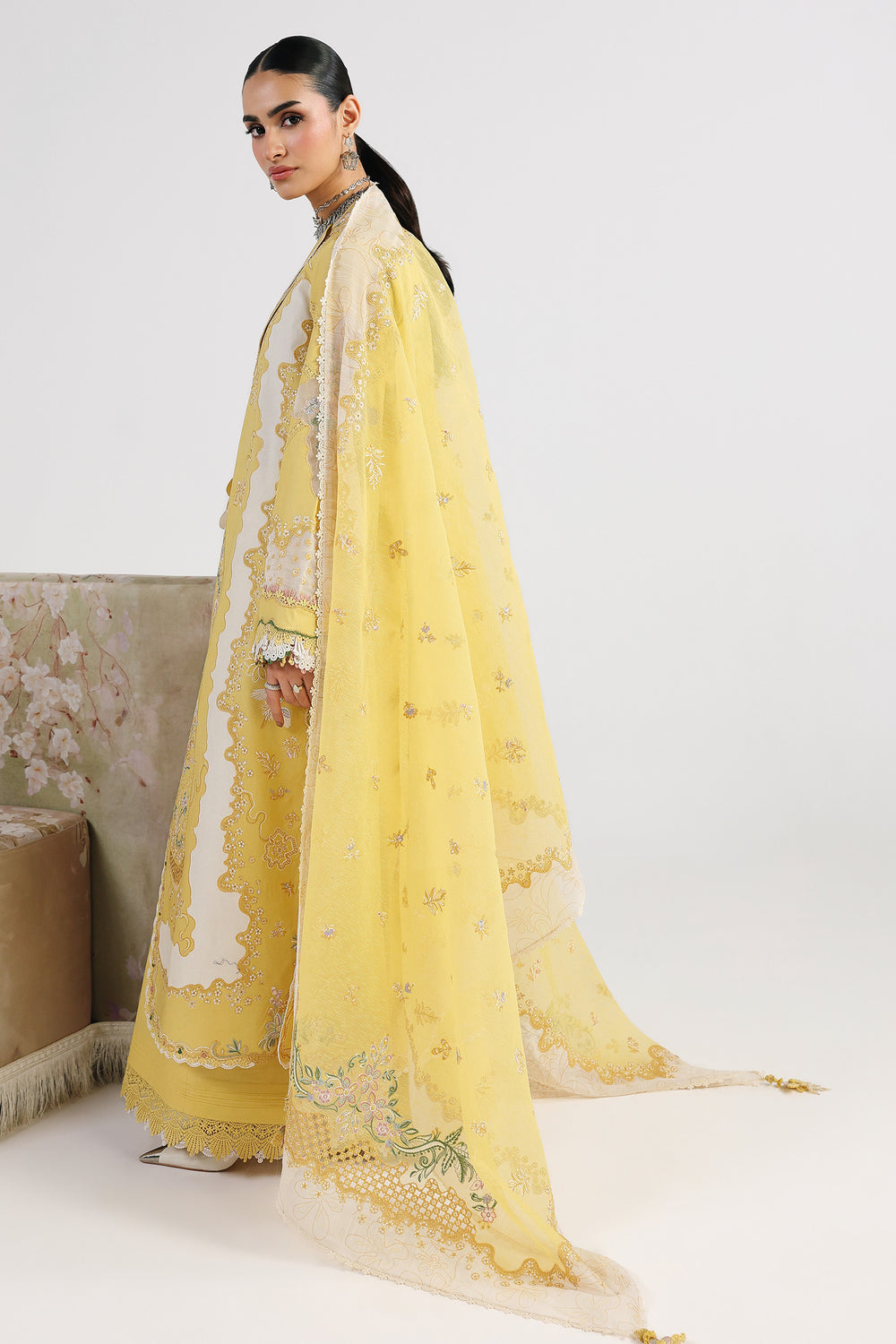 Buy QALAMKAR QFL-05 ZARIA Embroidered  Suit 3 Pcs Unstitched | Women Summer Dresses 2026.choose good quality brands like Maria b zainab Chottani, Hussain Rehar, sobia nazir etc... Various Pakistani branded dresses summer fabric, elegant design, perfect for casual & formal wear also shop eid collections from khaslibaas .delivery available in UK, USA, Canada, UAE, Dubai and other countries... 