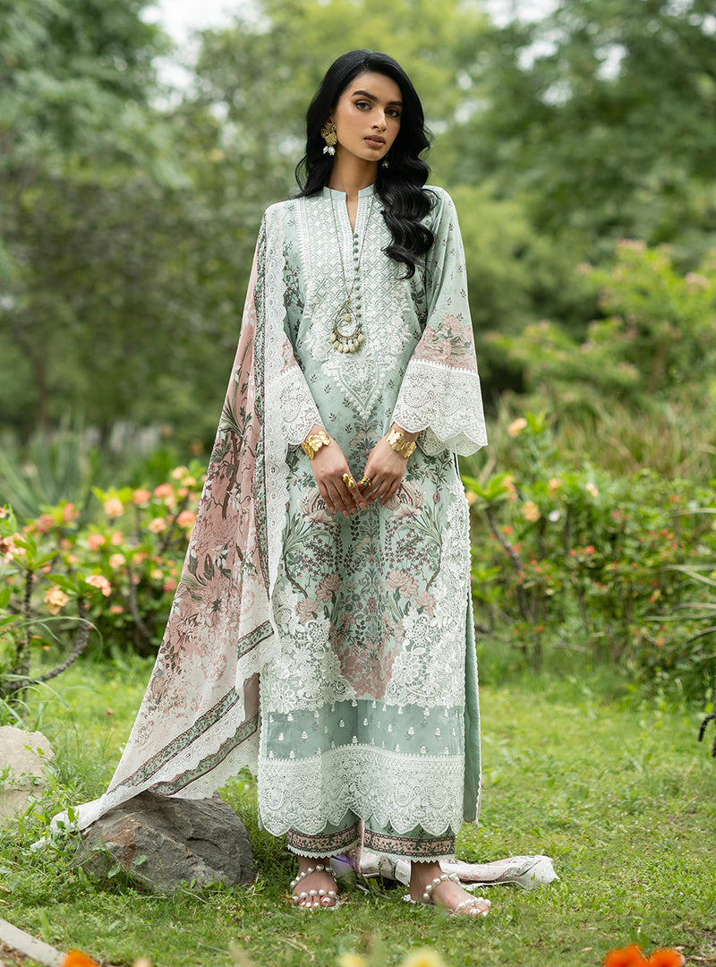 Buy from khaslibaas | ZAINAB CHOTTANI Luxury Lawn '26 | 3 piece unstitched embroidered lawn suit for women (Ivie - 13).choose good quality brands like Maria b, Sobia Nazir zainab Chottani Various Pakistani branded dresses summer fabric, elegant design, perfect for casual & formal wear.delivery available in UK, USA, Canada, UAE, Dubai and other countries... 