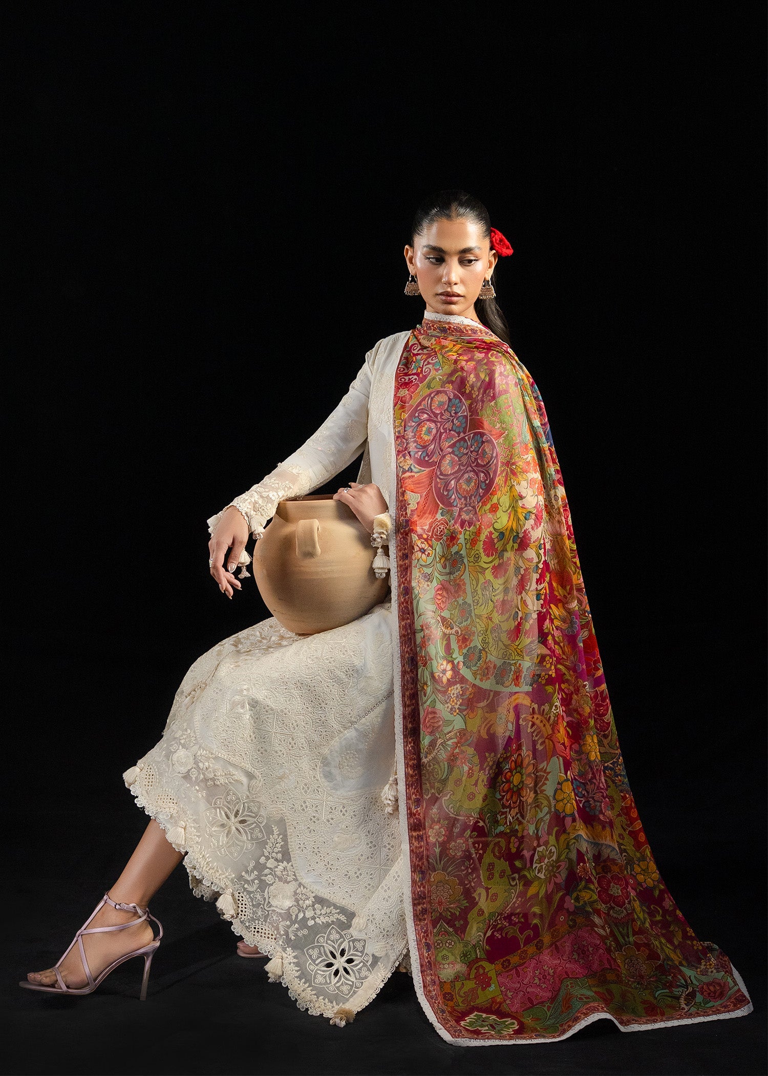 Buy from khaslibaas | Hussain Rehar Zan ss26 | 3 piece unstitched embroidered lawn suit for women (Sefi).choose good quality brands like Maria b, Sobia Nazir zainab Chottani Various Pakistani branded dresses summer fabric, elegant design, perfect for casual & formal wear.delivery available in UK, USA, Canada, UAE, Dubai and other countries... 