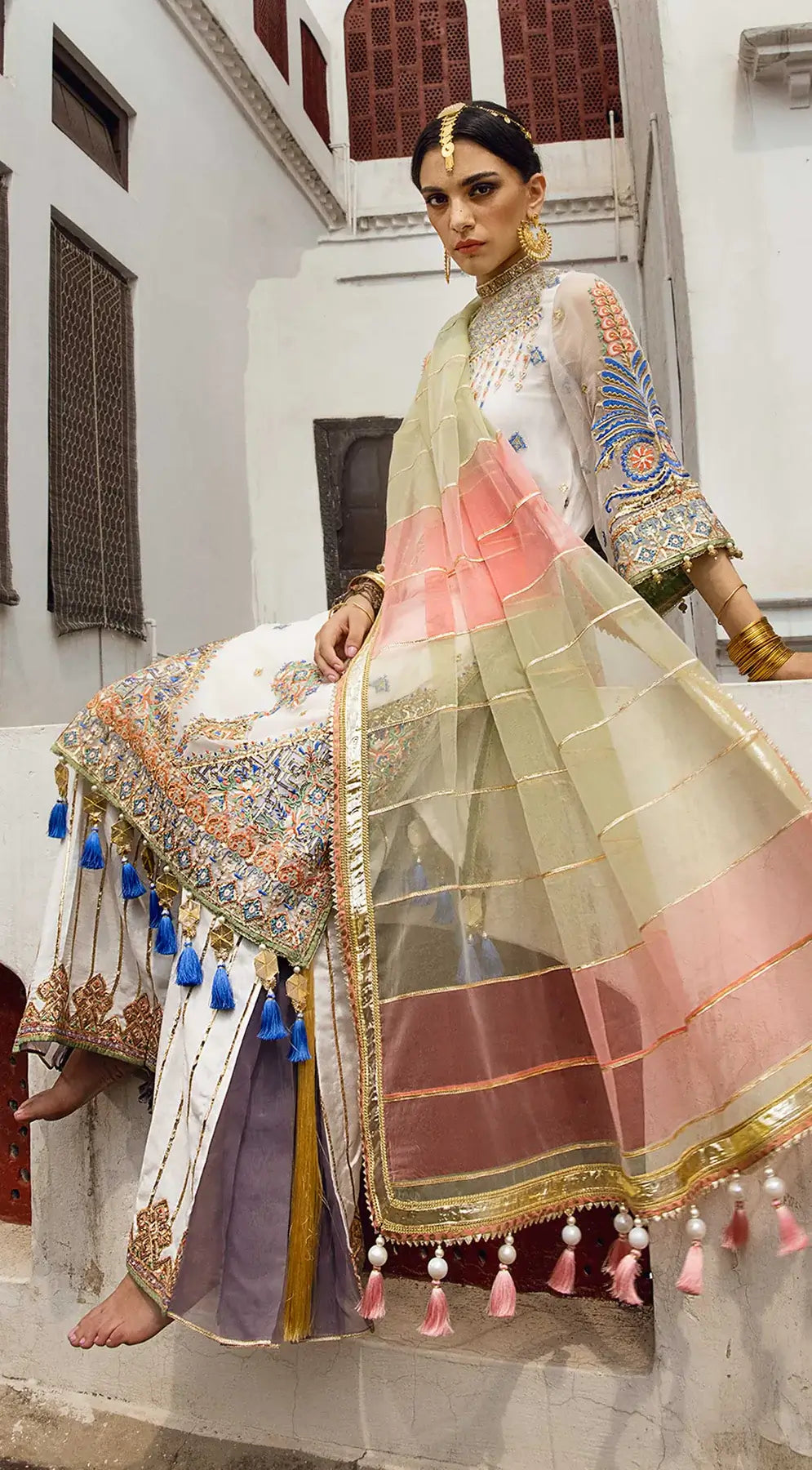 Buy ANAYA x Kamiar Rokni Anahita Wedding Chiffon Suit AKW22-05 MIRAY| FESTIVE Dress 2026.choose good quality brands like Maria b zainab Chottani, Hussain Rehar etc... Various Pakistani branded dresses summer fabric, elegant design, perfect for casual & formal wear also shop eid collections from khaslibaas .delivery available in UK, USA, Canada, UAE, Dubai and other countries... 