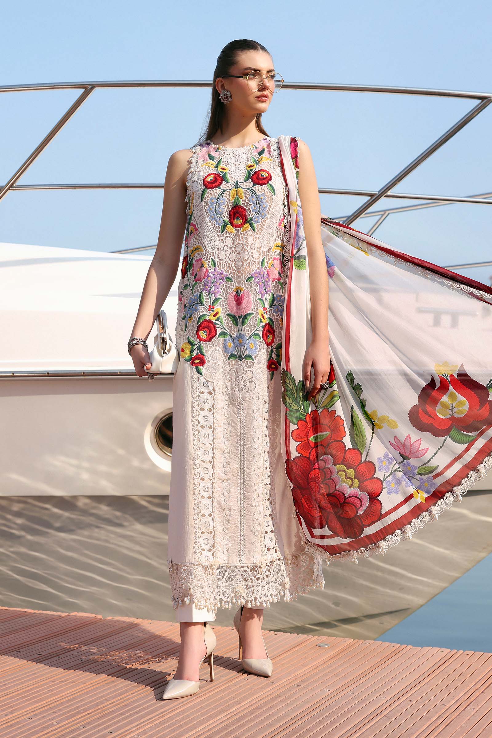 Buy from khaslibaas mariab Luxury 3 piece unstitched embroidered lawn suit for women ( D-2610-A).choose good quality brands like Maria b Sobia Nazir Various Pakistani branded dresses summer fabric, elegant design, perfect for casual & formal wear.delivery available in UK, USA,Australia, Canada, UAE, Dubai and other countries... 