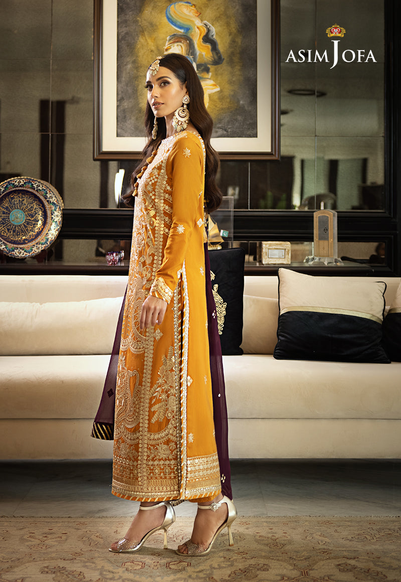 Buy Asim Jofa AJRN#09 Rang-e-Noor collection. choose good quality brands like Maria b zainab Chottani, Hussain Rehar etc... Various Pakistani branded dresses summer fabric, elegant design, perfect for casual & formal wear also shop eid collections from khaslibaas .delivery available in UK, USA, Canada, UAE, Dubai and other countries... 