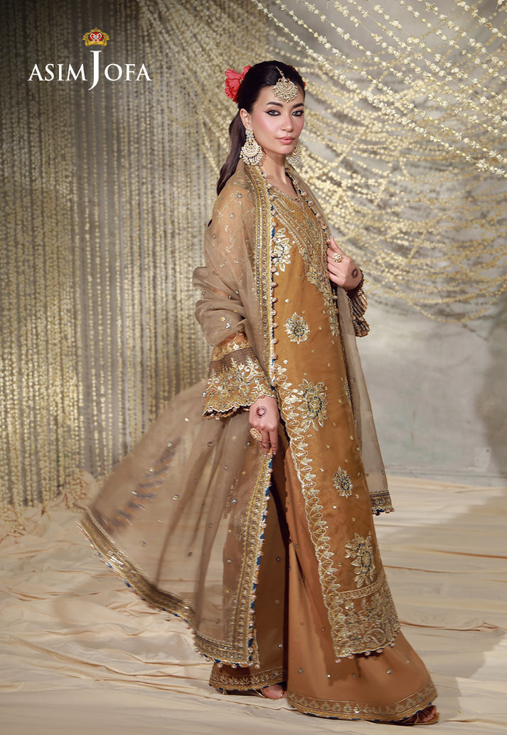 Buy asim jofa AJULFE-03 Embroidered  Suit 3 Pcs Unstitched | Women Summer Dress 2026.choose good quality brands like Maria b zainab Chottani, Hussain Rehar etc... Various Pakistani branded dresses summer fabric, elegant design, perfect for casual & formal wear also shop eid collections from khaslibaas .delivery available in UK, USA, Canada, UAE, Dubai and other countries... 