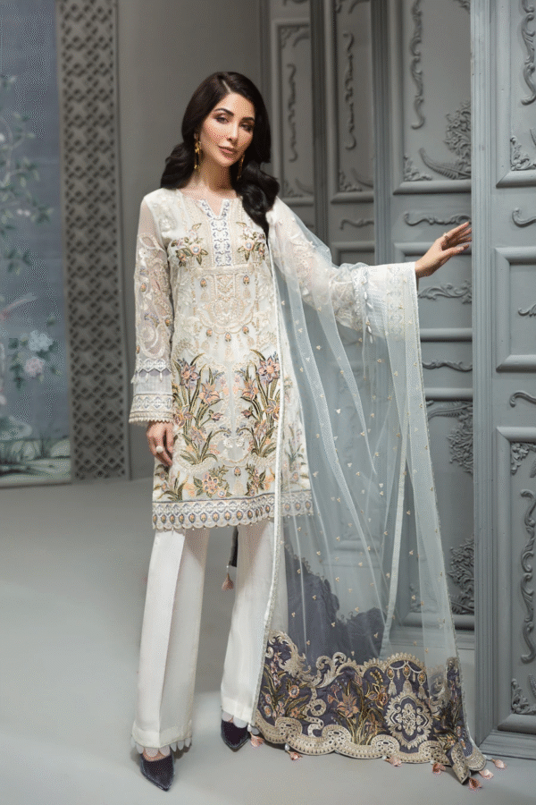 Buy JAZMIN – Tiffany Soul Chiffon Collection. choose good quality brands like Maria b zainab Chottani, Hussain Rehar etc... Various Pakistani branded dresses summer fabric, elegant design, perfect for casual & formal wear also shop eid collections from khaslibaas .delivery available in UK, USA, Canada, UAE, Dubai and other countries... 