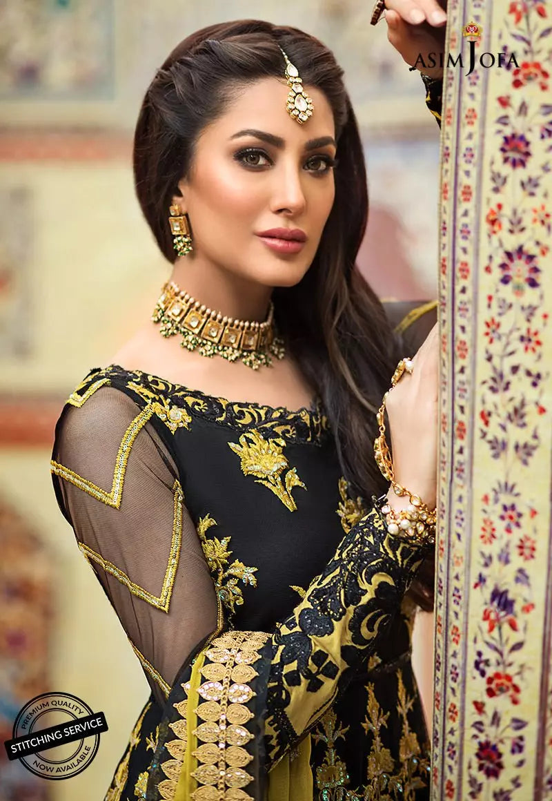 Buy asim jofa AJF-01 Embroidered  Suit 3 Pcs Unstitched | Women Summer FESTIVE Dress 2026.choose good quality brands like Maria b zainab Chottani, Hussain Rehar etc... Various Pakistani branded dresses summer fabric, elegant design, perfect for casual & formal wear also shop eid collections from khaslibaas .delivery available in UK, USA, Canada, UAE, Dubai and other countries... 
