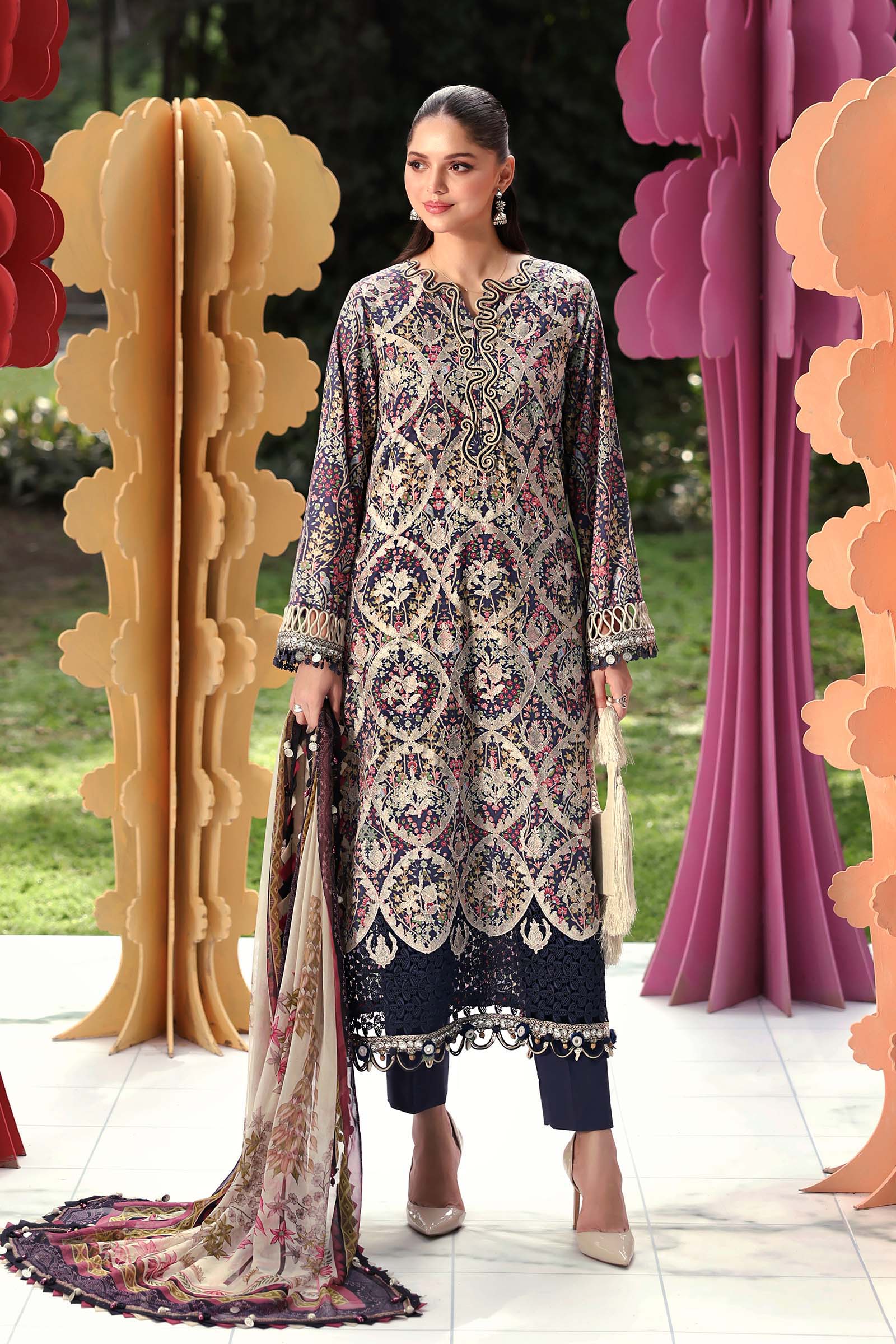 Buy from khaslibaas mariab premium 3 piece unstitched embroidered lawn suit for women (MPT-3003-B).choose good quality brands like Maria b Sobia Nazir Various Pakistani branded dresses summer fabric, elegant design, perfect for casual & formal wear.delivery available in UK, USA, Canada, UAE, Dubai and other countries... 