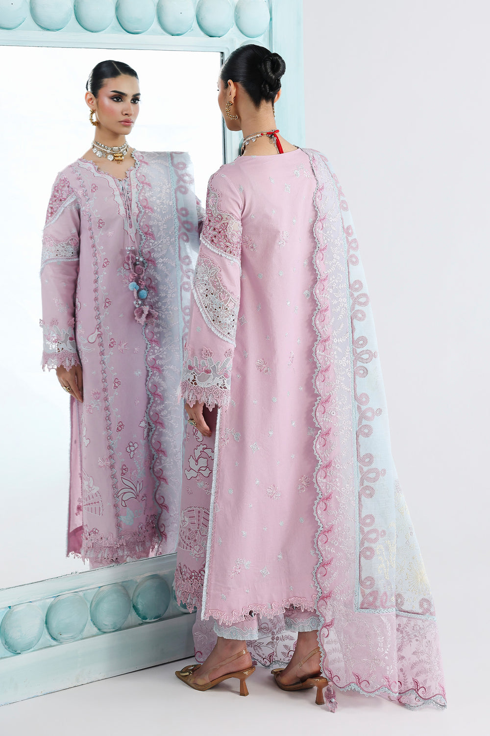 Buy QALAMKAR QFL-02 ISANE Embroidered  Suit 3 Pcs Unstitched | Women Summer Dresses 2026.choose good quality brands like Maria b zainab Chottani, Hussain Rehar, sobia nazir etc... Various Pakistani branded dresses summer fabric, elegant design, perfect for casual & formal wear also shop eid collections from khaslibaas .delivery available in UK, USA, Canada, UAE, Dubai and other countries... 