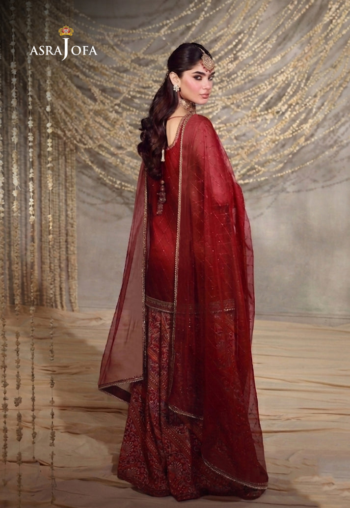 Buy asim jofa AJULFE-08 Embroidered Slub Lawn Suit 3 Pcs Unstitched | Women Summer Dress 2026.choose good quality brands like Maria b zainab Chottani, Hussain Rehar etc... Various Pakistani branded dresses summer fabric, elegant design, perfect for casual & formal wear also shop eid collections from khaslibaas .delivery available in UK, USA, Canada, UAE, Dubai and other countries... 