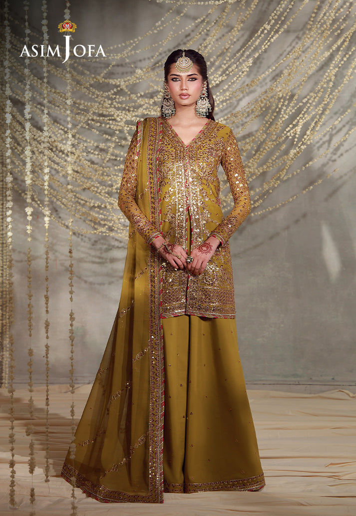 Buy asim jofa AJULFE-02 Embroidered  Suit 3 Pcs Unstitched | Women Summer Dress 2026.choose good quality brands like Maria b zainab Chottani, Hussain Rehar etc... Various Pakistani branded dresses summer fabric, elegant design, perfect for casual & formal wear also shop eid collections from khaslibaas .delivery available in UK, USA, Canada, UAE, Dubai and other countries... 
