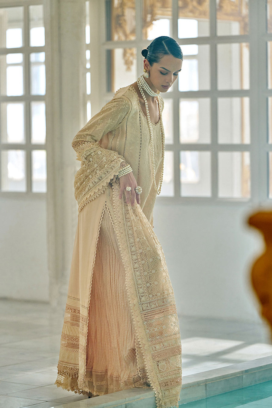 Buy from khaslibaas | sobia nazir Luxury Lawn Eid 2026 | 3 piece unstitched embroidered lawn suit for women (design 3A).choose good quality brands like Maria b zainab Chottani Various Pakistani branded dresses summer fabric, elegant design, perfect for casual & formal wear.delivery available in UK, USA, Canada, UAE, Dubai and other countries... 