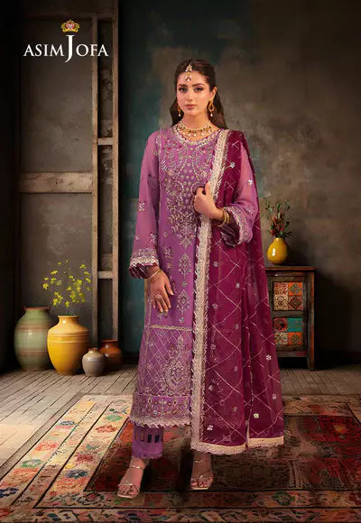 Buy Asim jofa | AJKK-28 Embroidered Chiffon collection | Women FESTIVE Dress 2026.choose good quality brands like Maria b zainab Chottani, Hussain Rehar etc... Various Pakistani branded dresses summer fabric, elegant design, perfect for casual & formal wear also shop eid collections from khaslibaas .delivery available in UK, USA, Canada, UAE, Dubai and other countries... 