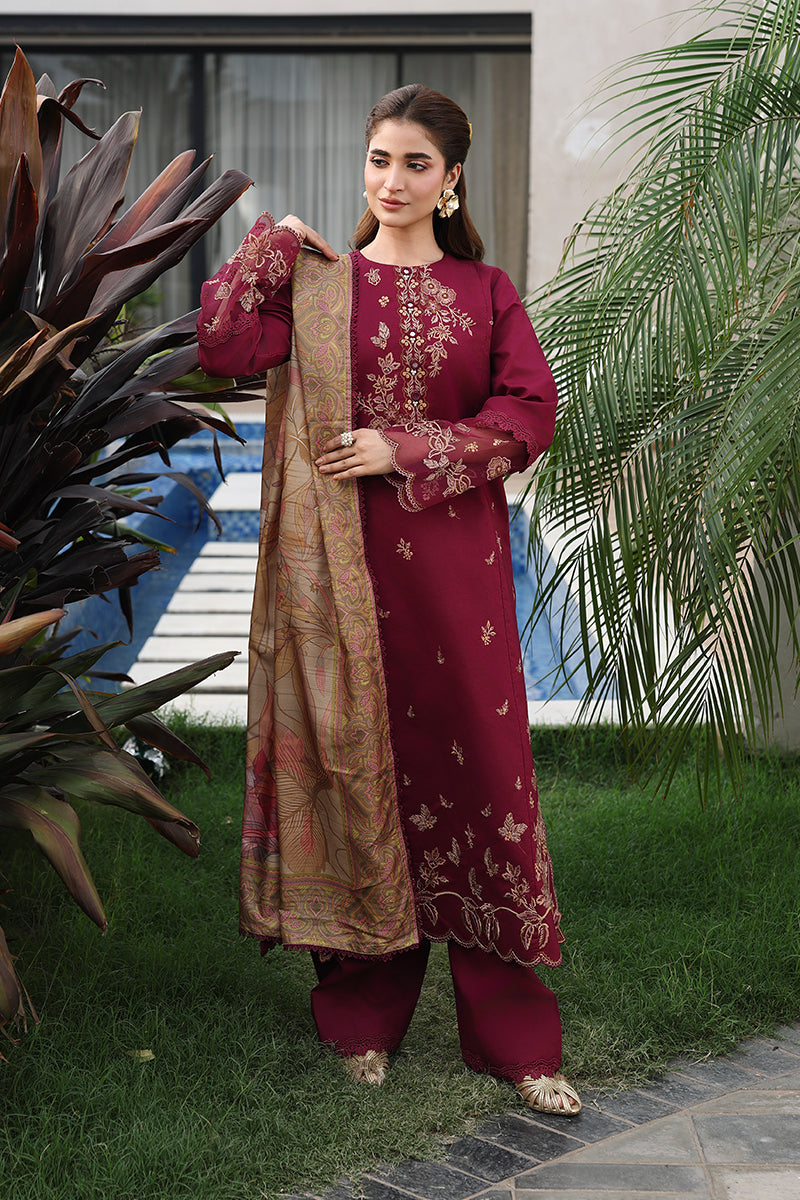Buy from khaslibaas RANG RASIYA | Florence Luxury Festive Edit 'Shirin - 3 piece unstitched embroidered Festive suit for women .choose good quality brands like Maria b Sobia Nazir Various Pakistani branded dresses summer fabric, elegant design, perfect for casual & formal wear.delivery available in UK, USA,Australia, Canada, UAE, Dubai and other countries... 