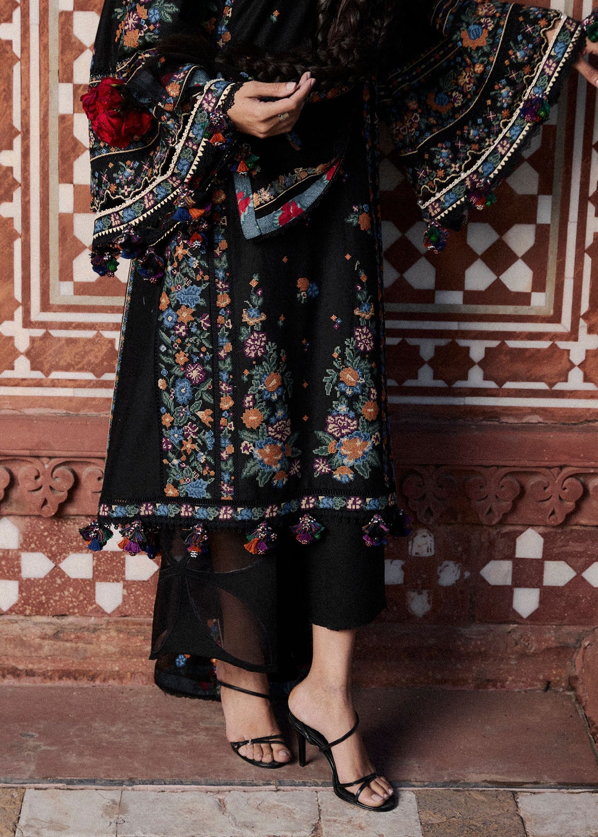 Buy from khaslibaas | Hussain Rehar Zan ss26 | 3 piece unstitched embroidered lawn suit for women (Aswa).choose good quality brands like Maria b, Sobia Nazir zainab Chottani Various Pakistani branded dresses summer fabric, elegant design, perfect for casual & formal wear.delivery available in UK, USA, Canada, UAE, Dubai and other countries... 