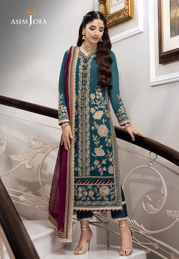 Buy Asim jofa | AJZS-27 Eid collection | Women FESTIVE Dress 2026.choose good quality brands like Maria b zainab Chottani, Hussain Rehar etc... Various Pakistani branded dresses summer fabric, elegant design, perfect for casual & formal wear also shop eid collections from khaslibaas .delivery available in UK, USA, Canada, UAE, Dubai and other countries... 