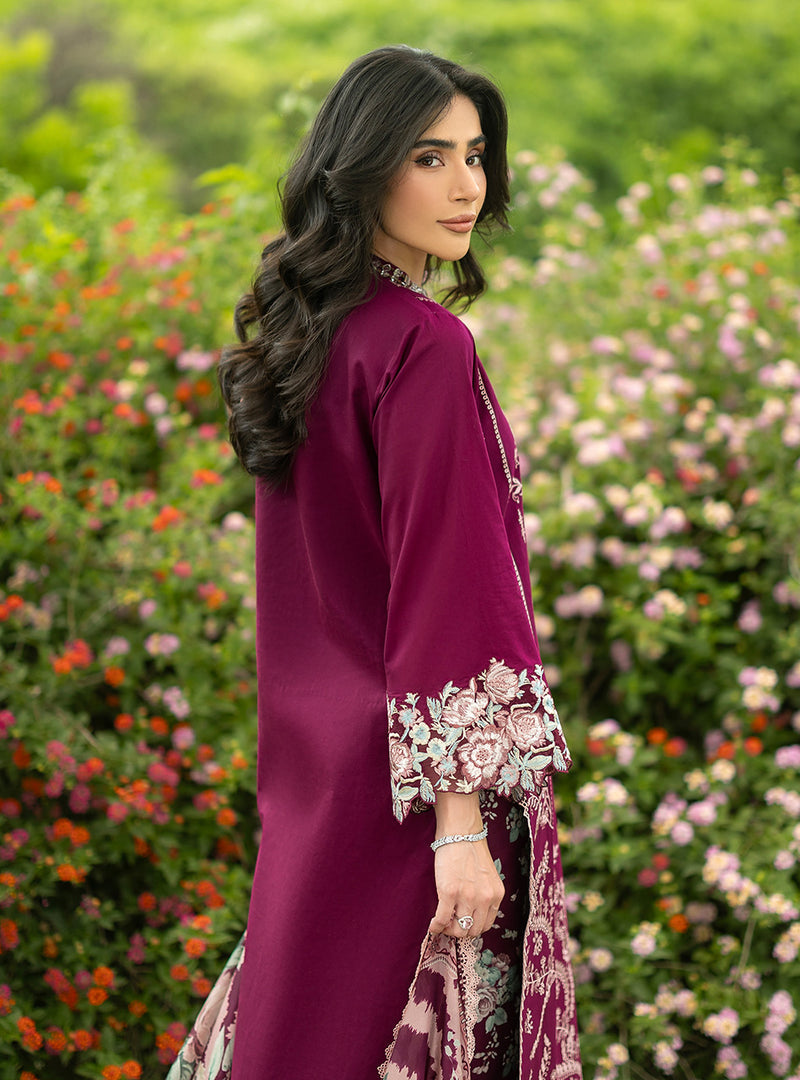 Buy from khaslibaas | ZAINAB CHOTTANI Luxury Lawn '26 | 3 piece unstitched embroidered lawn suit for women (Soma - 07).choose good quality brands like Maria b, Sobia Nazir zainab Chottani Various Pakistani branded dresses summer fabric, elegant design, perfect for casual & formal wear.delivery available in UK, USA, Canada, UAE, Dubai and other countries... 