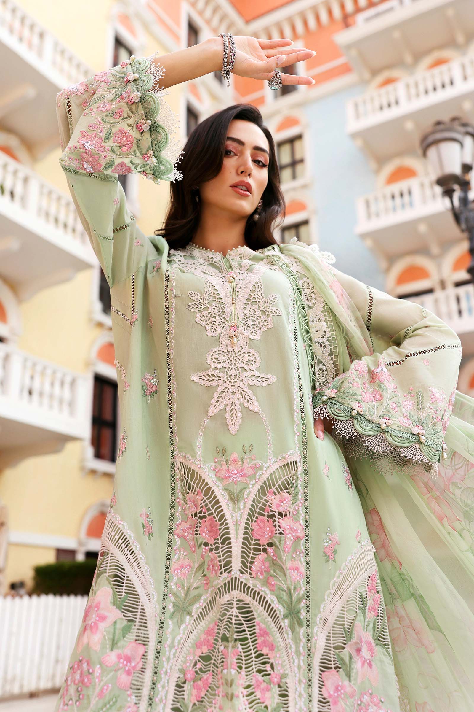Buy from khaslibaas mariab Luxury 3 piece unstitched embroidered lawn suit for women ( D-2611-A).choose good quality brands like Maria b Sobia Nazir Various Pakistani branded dresses summer fabric, elegant design, perfect for casual & formal wear.delivery available in UK, USA,Australia, Canada, UAE, Dubai and other countries... 
