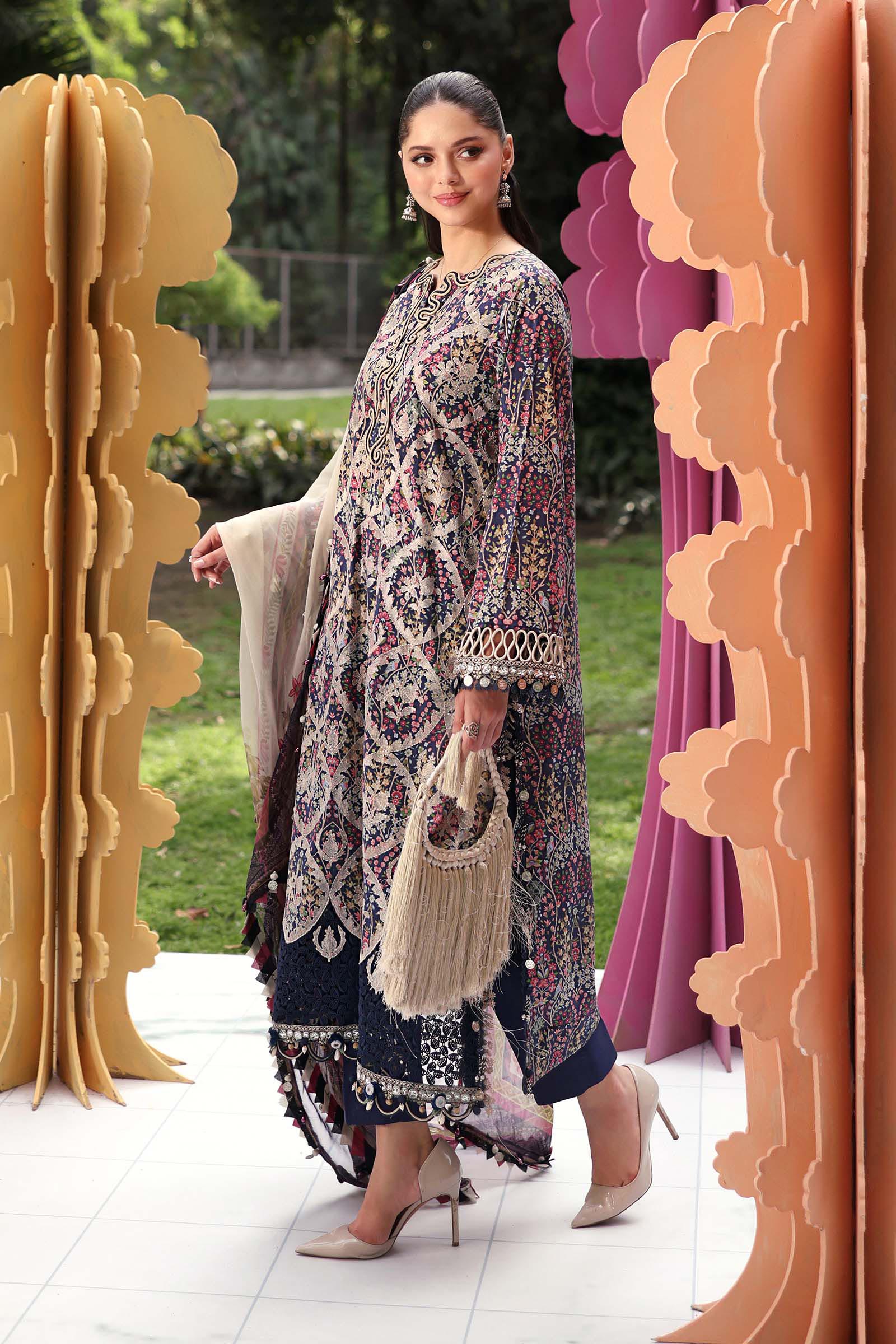 Buy from khaslibaas mariab premium 3 piece unstitched embroidered lawn suit for women (MPT-3003-B).choose good quality brands like Maria b Sobia Nazir Various Pakistani branded dresses summer fabric, elegant design, perfect for casual & formal wear.delivery available in UK, USA, Canada, UAE, Dubai and other countries... 