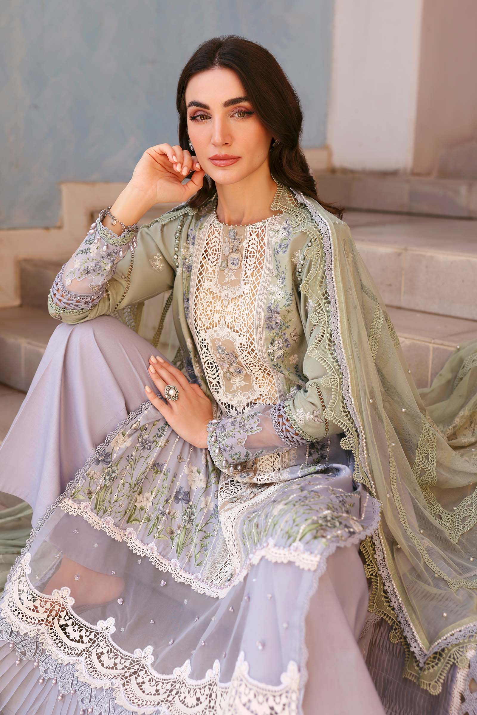 Buy from khaslibaas mariab Luxury 3 piece unstitched embroidered lawn suit for women ( D-2606-B).choose good quality brands like Maria b Sobia Nazir Various Pakistani branded dresses summer fabric, elegant design, perfect for casual & formal wear.delivery available in UK, USA,Australia, Canada, UAE, Dubai and other countries... 