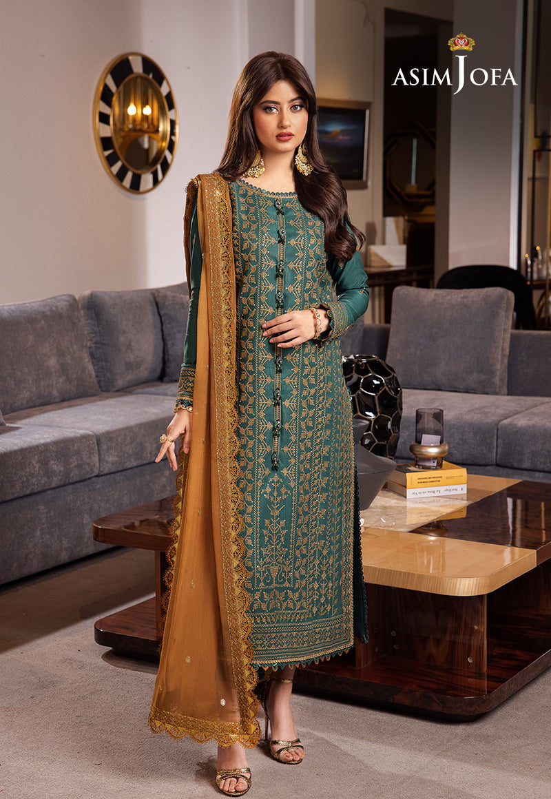 Buy Asim jofa AJRN-11 EMBROIDERED LAWN SILK  | Women FESTIVE Dress 2026.choose good quality brands like Maria b zainab Chottani, Hussain Rehar etc... Various Pakistani branded dresses summer fabric, elegant design, perfect for casual & formal wear also shop eid collections from khaslibaas .delivery available in UK, USA, Canada, UAE, Dubai and other countries... 