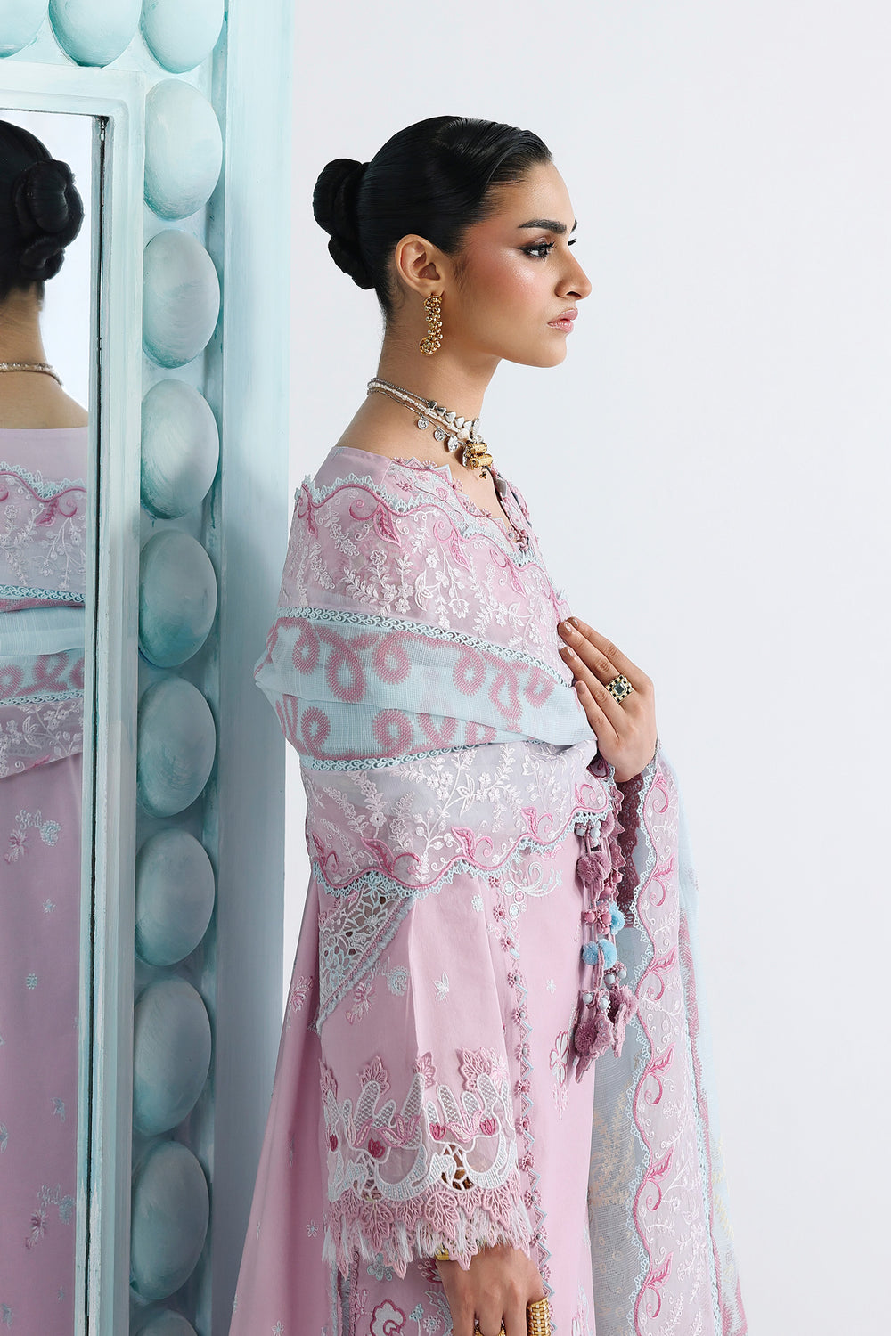 Buy QALAMKAR QFL-02 ISANE Embroidered  Suit 3 Pcs Unstitched | Women Summer Dresses 2026.choose good quality brands like Maria b zainab Chottani, Hussain Rehar, sobia nazir etc... Various Pakistani branded dresses summer fabric, elegant design, perfect for casual & formal wear also shop eid collections from khaslibaas .delivery available in UK, USA, Canada, UAE, Dubai and other countries... 