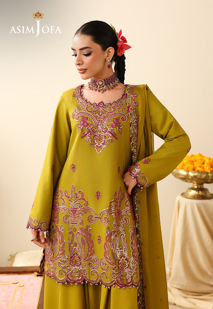 Shop Asim Jofa Luxury Festive '26 | AJULIH-07 original Pakistani designer collection online with free international delivery at Khaslibaas.com.delivery available in UK, USA, Canada, UAE, Dubai and other countries... 